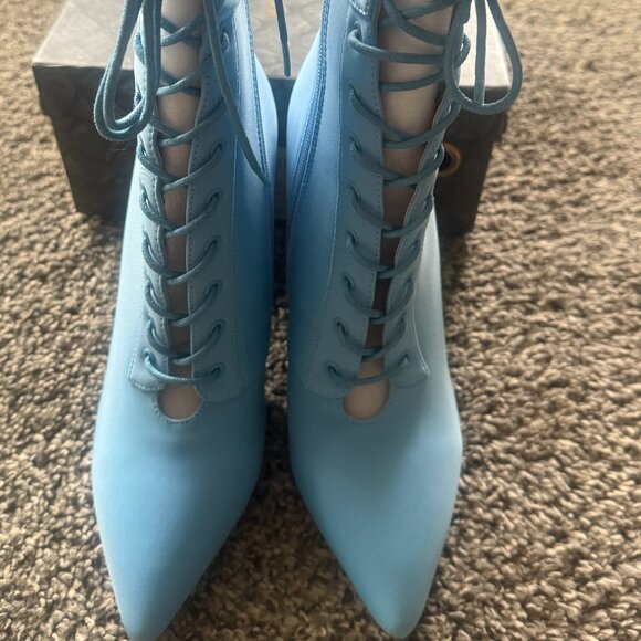 Azalea Wang Blue Revolver Ankle Boots - Picture 2 of 5